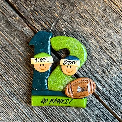 12th Man Family Seahawks Christmas Ornament