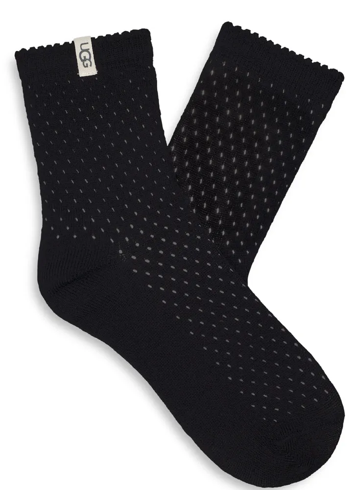 Adabella Quarter Sock in Black by UGG