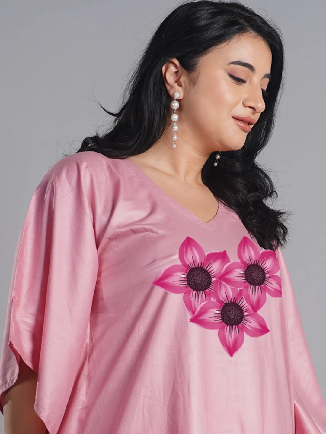 Blush Rayon Kaftan - Florid