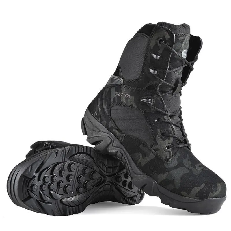 Camouflage Men Work Boots/Tactical Military Heavy Duty Ankle Boots Men