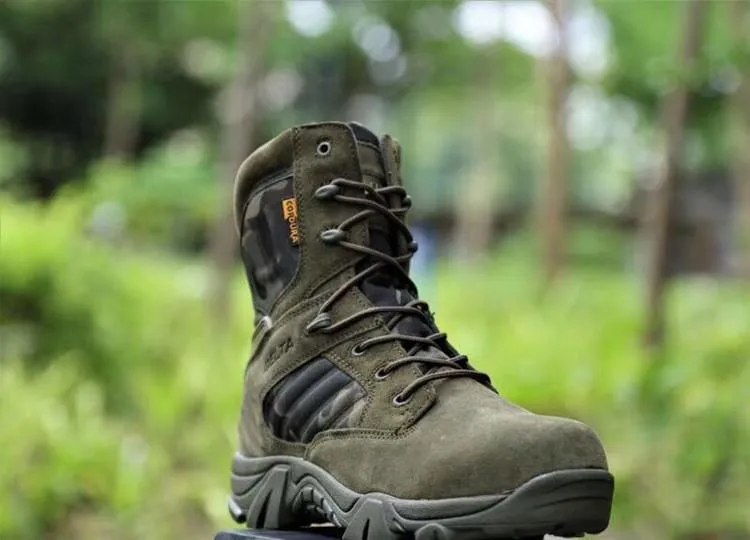 Camouflage Men Work Boots/Tactical Military Heavy Duty Ankle Boots Men