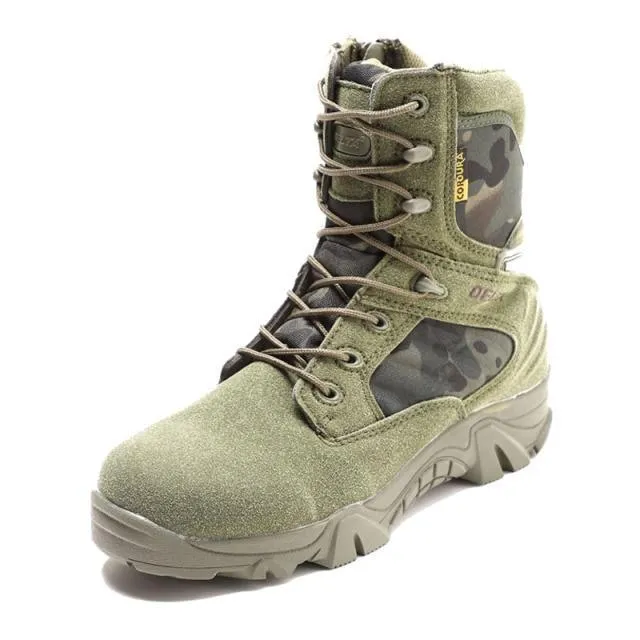 Camouflage Men Work Boots/Tactical Military Heavy Duty Ankle Boots Men