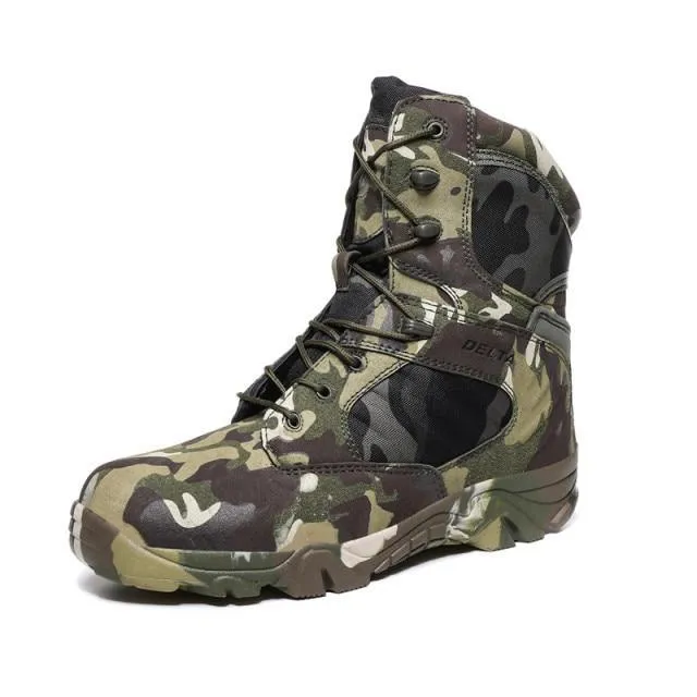 Camouflage Men Work Boots/Tactical Military Heavy Duty Ankle Boots Men