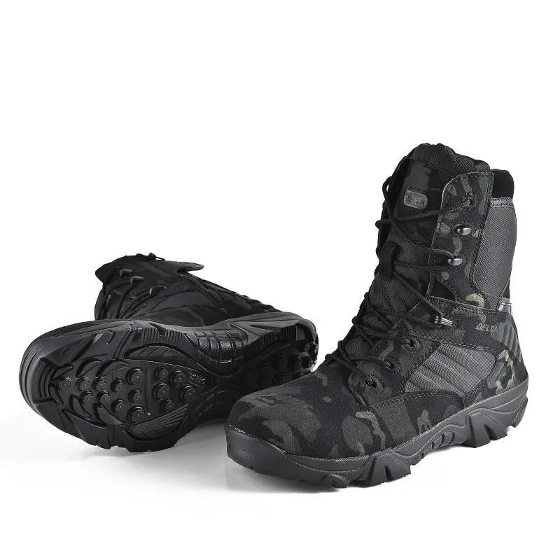 Camouflage Men Work Boots/Tactical Military Heavy Duty Ankle Boots Men