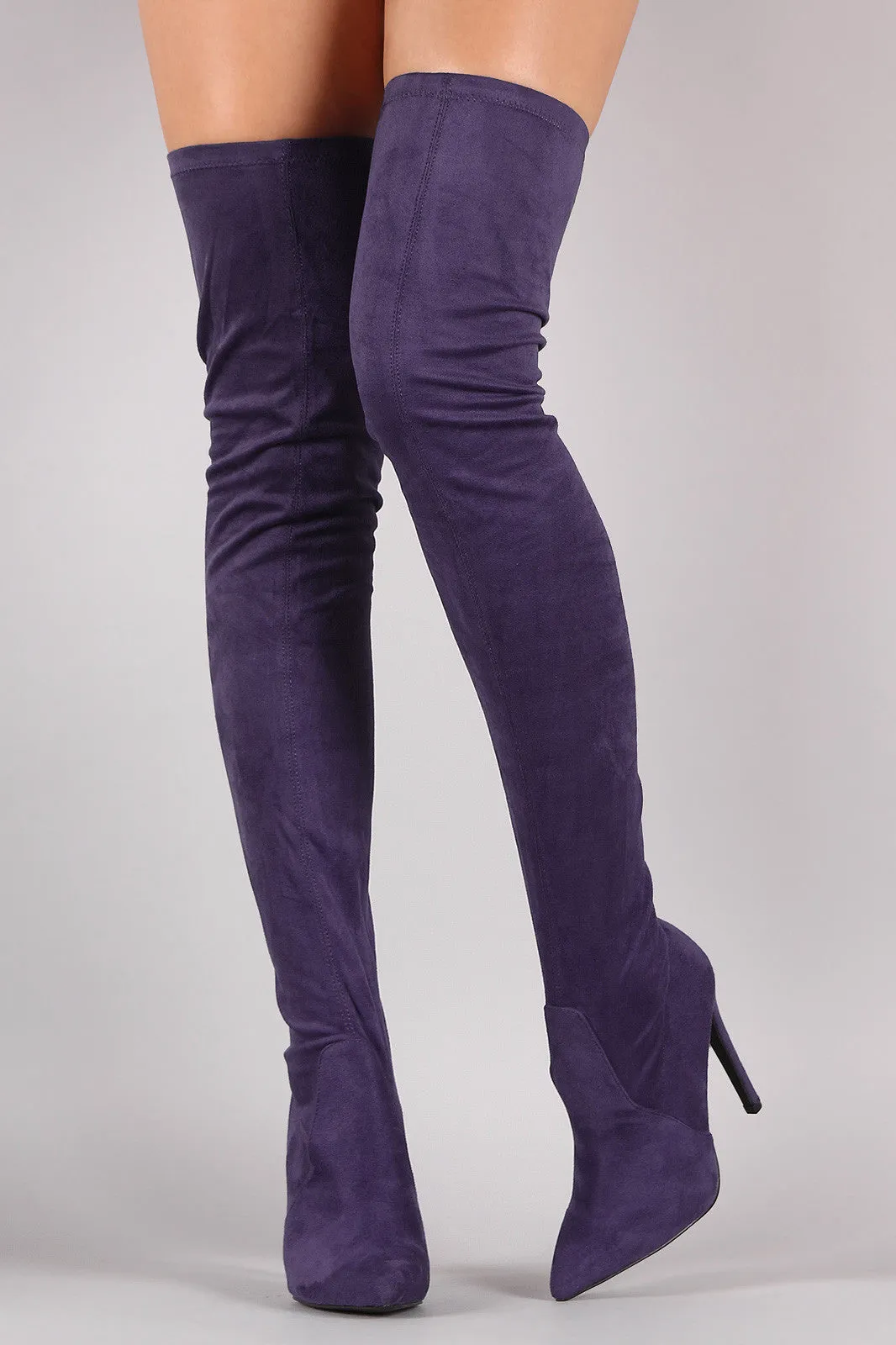 Eria -  Stiletto Suede Over-The-Knee Boots