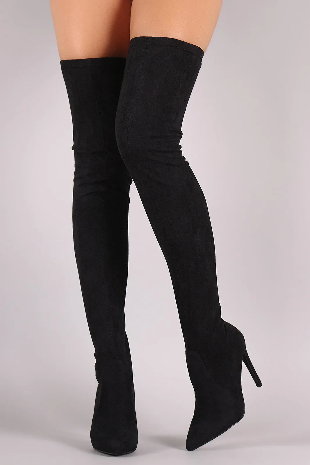 Eria -  Stiletto Suede Over-The-Knee Boots