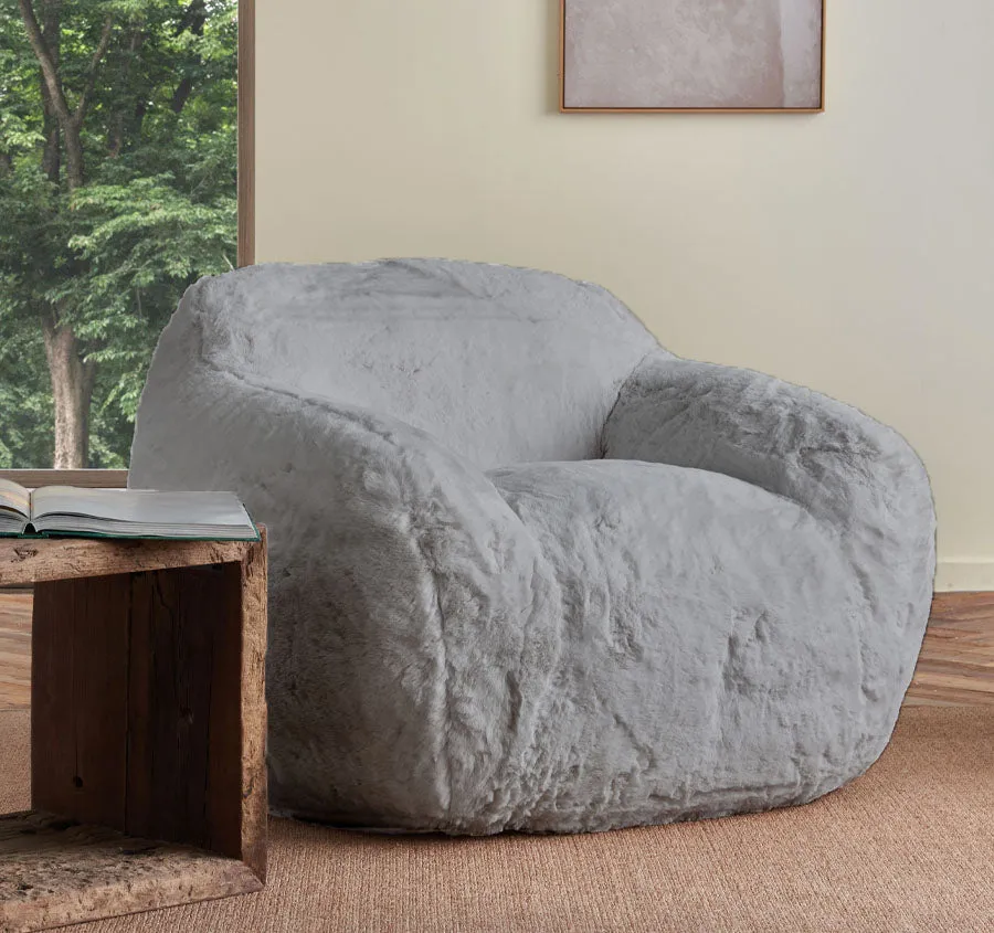 Faux Fur Cozy Chair Range Grey