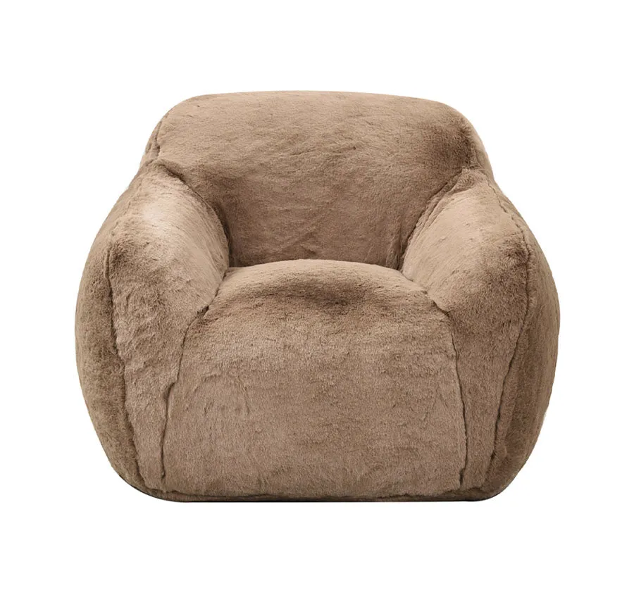 Faux Fur Cozy Chair Range Taupe