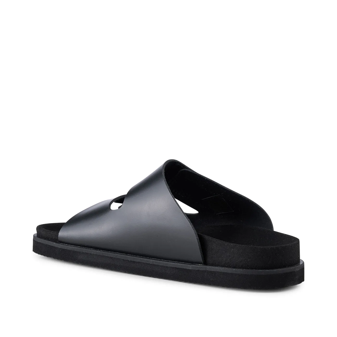 Fern sandal leather - BLACK