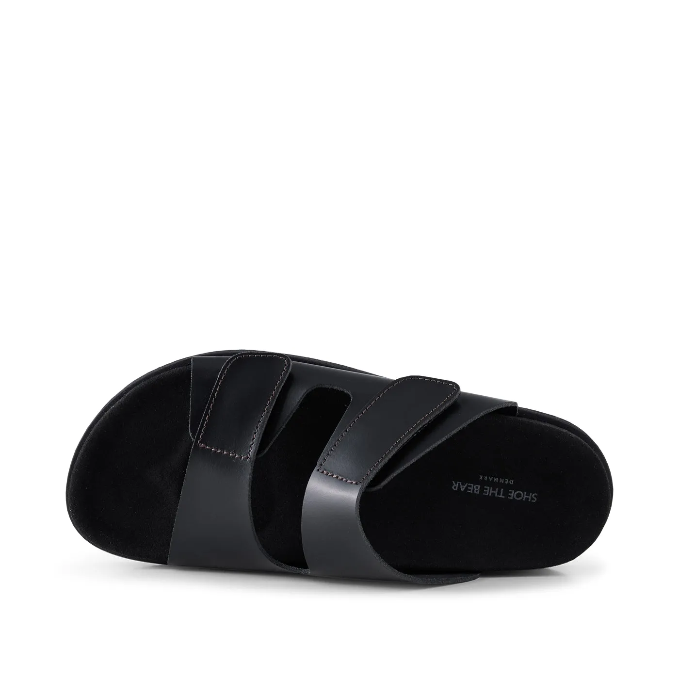 Fern sandal leather - BLACK