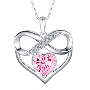 Infinity Love Heart Necklace Mother's day