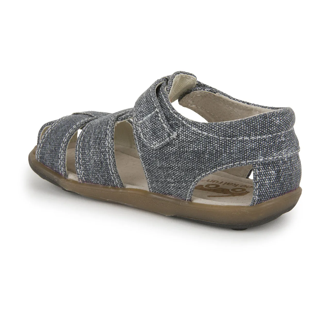 Jude IV Kid's Canvas Sandal - Grey