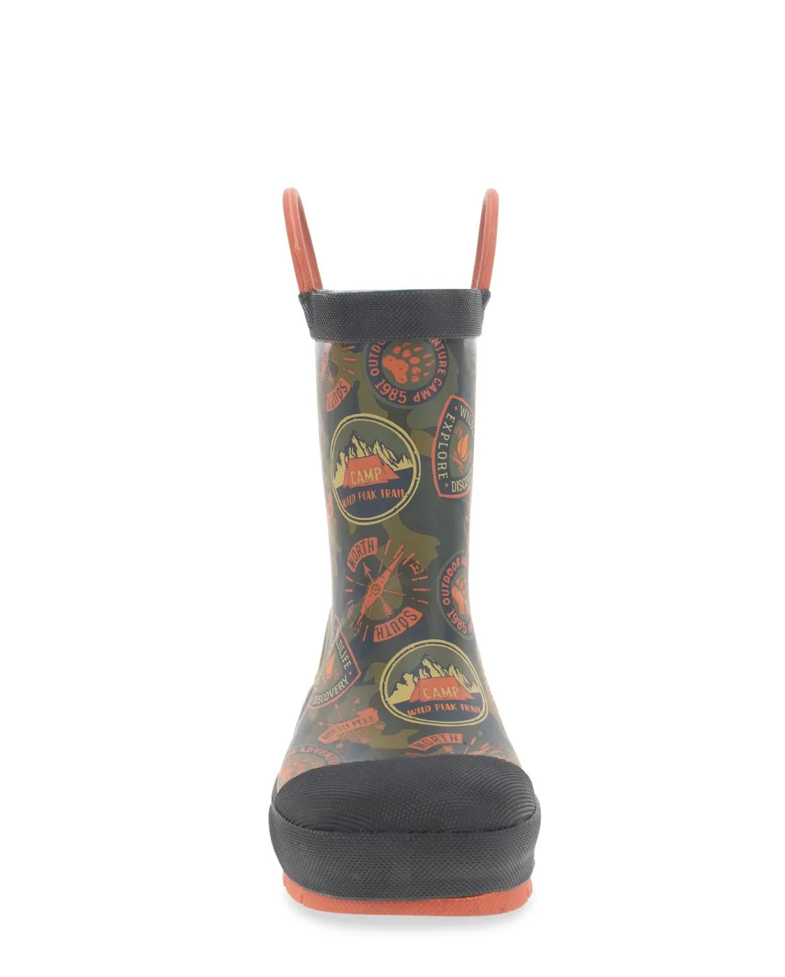 Kids Adventure Patch Rain Boot - Olive