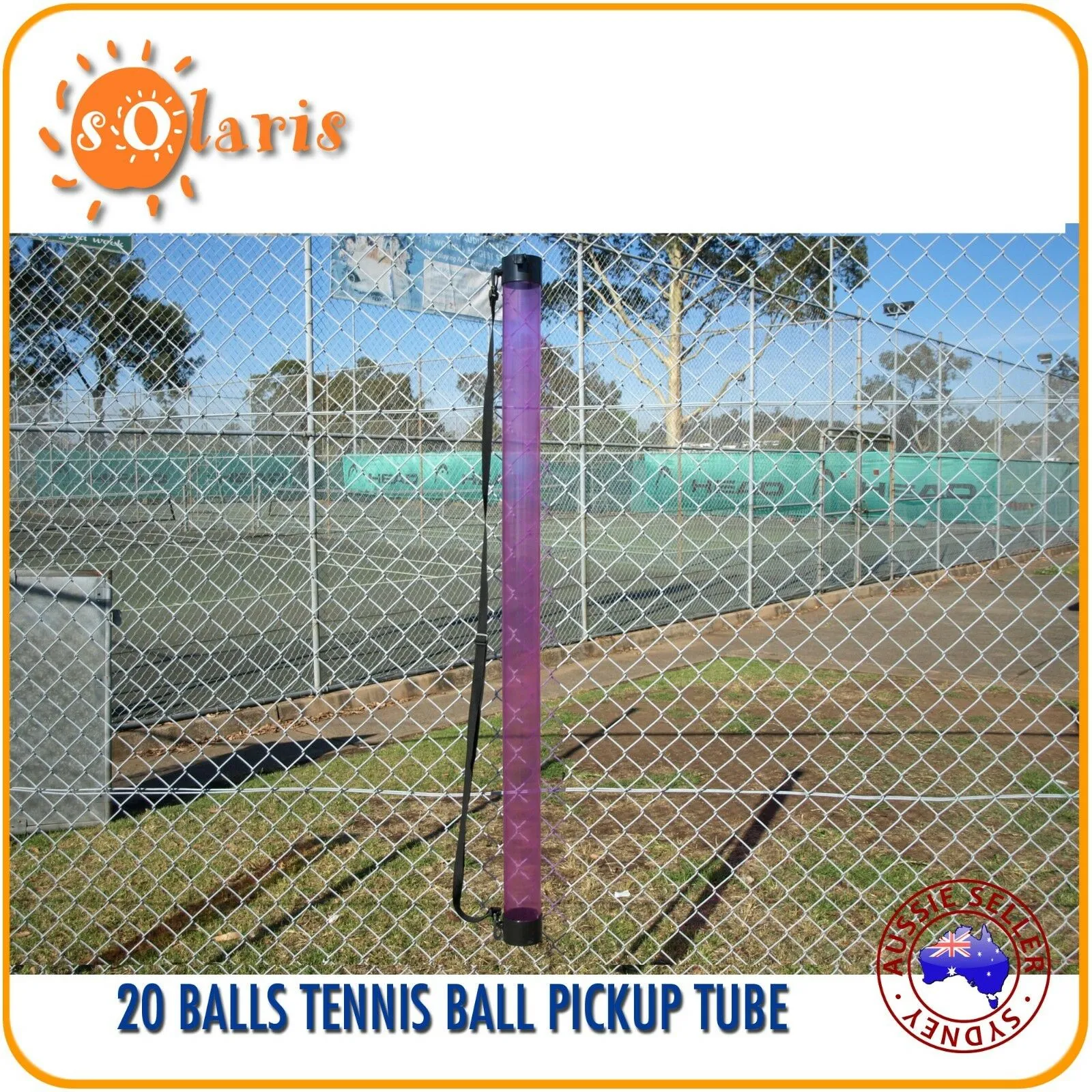 Long Tennis Ball Pickup Tube Holds 20 Balls