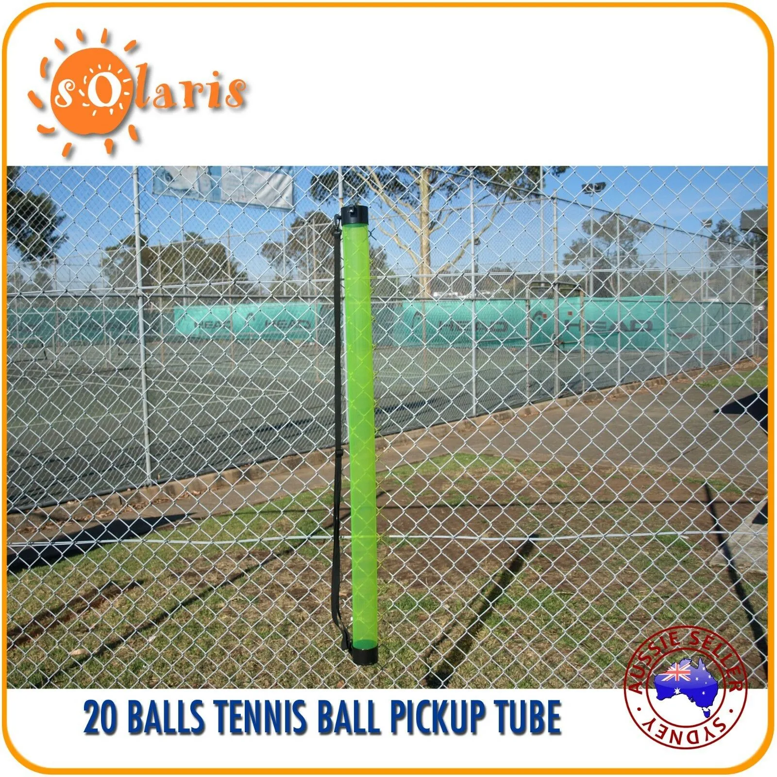 Long Tennis Ball Pickup Tube Holds 20 Balls