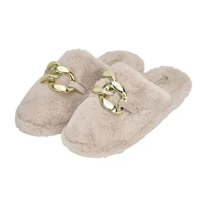 Luxe Mule Slippers -Taupe