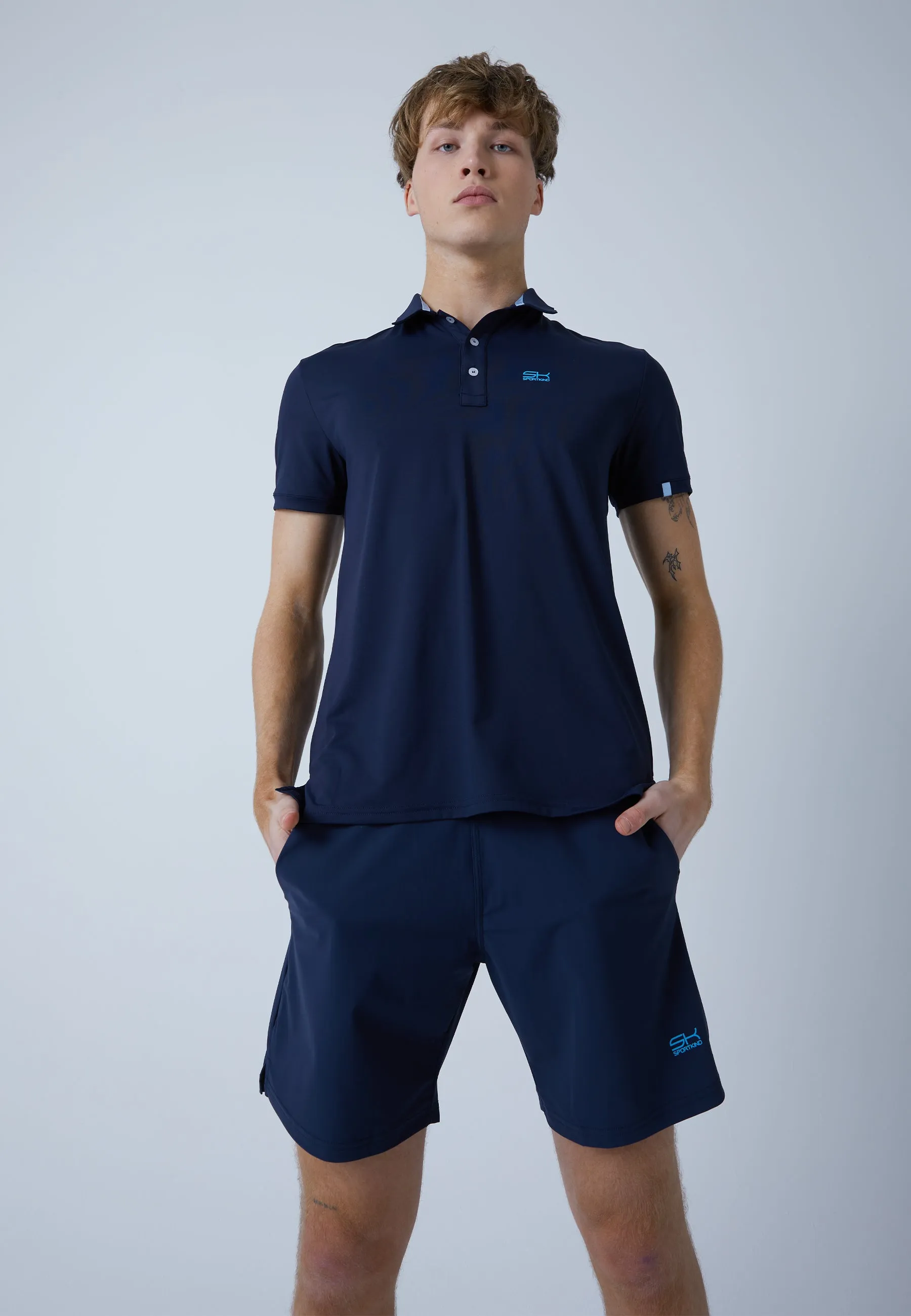 Men Tennis Polo Shirt, navy blue