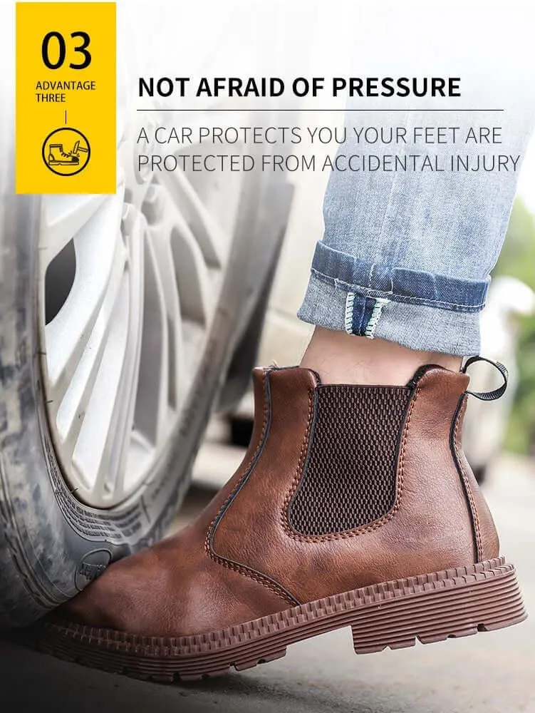 Men's Leather Work Boots - Indestructible!