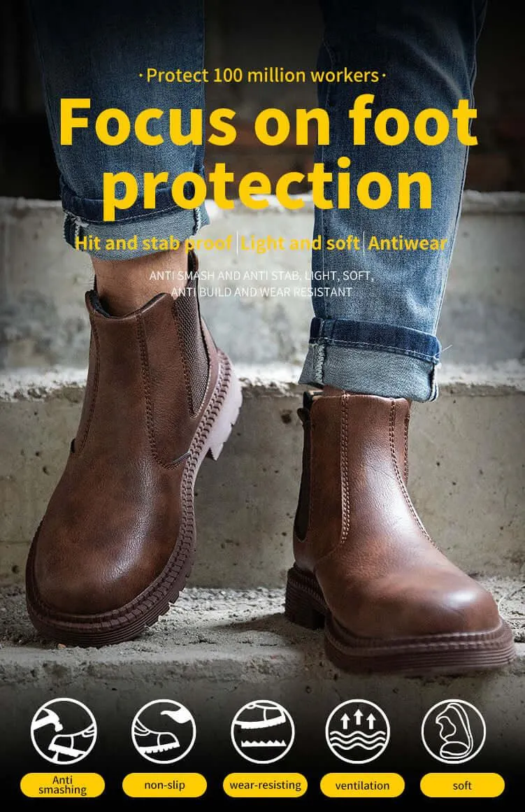 Men's Leather Work Boots - Indestructible!