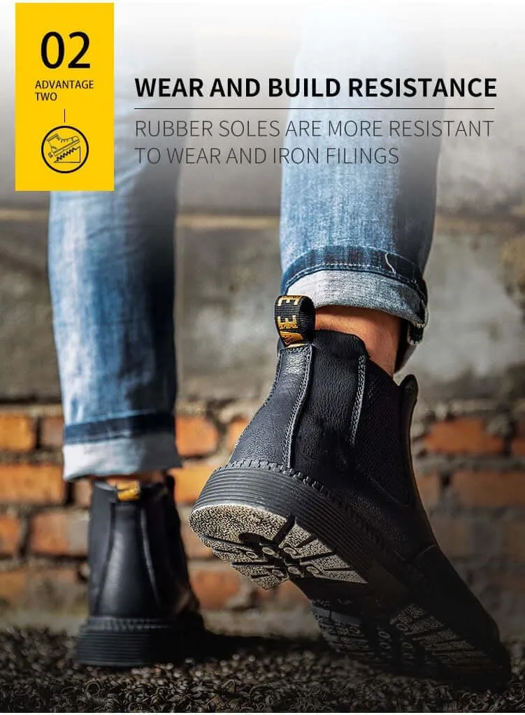 Men's Leather Work Boots - Indestructible!