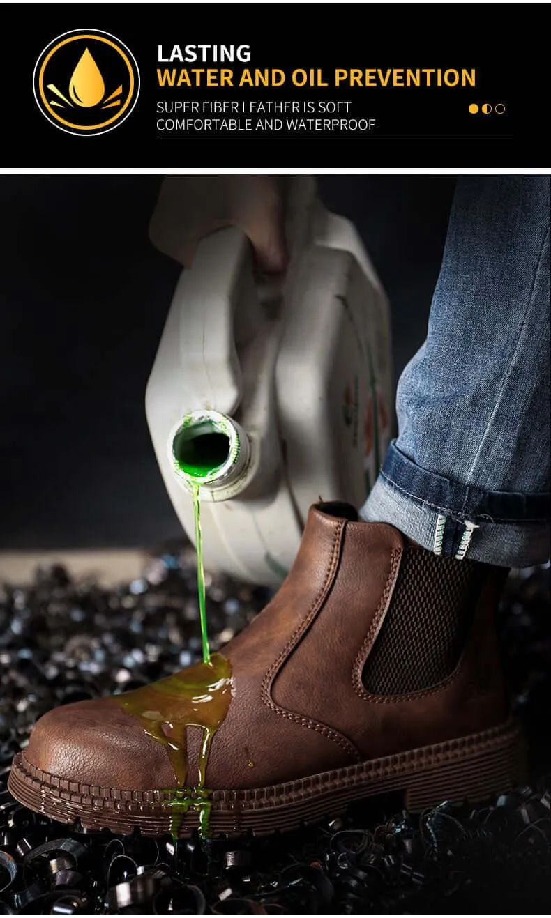 Men's Leather Work Boots - Indestructible!