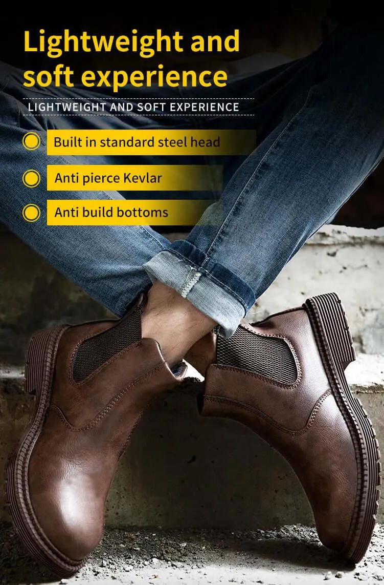 Men's Leather Work Boots - Indestructible!