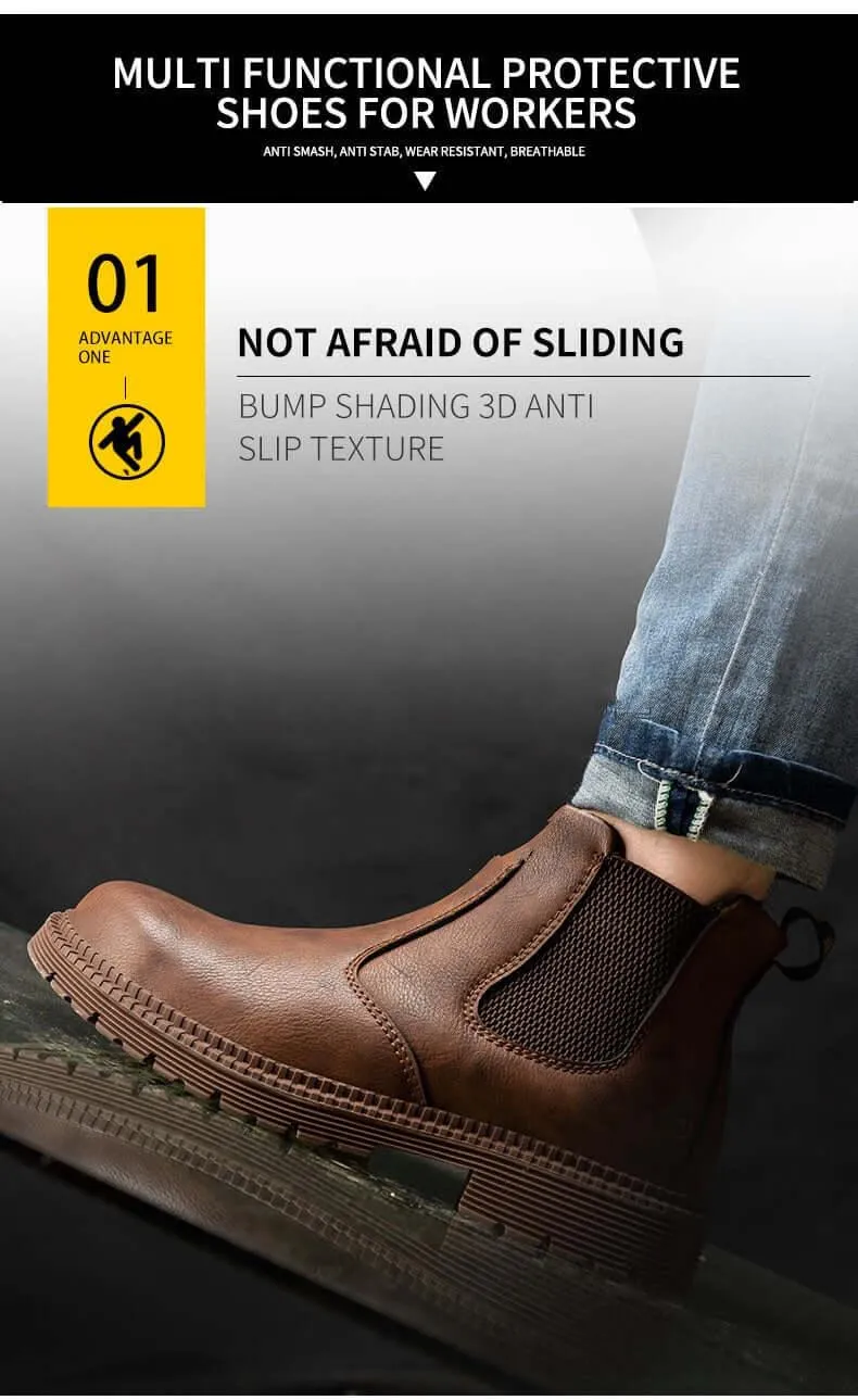 Men's Leather Work Boots - Indestructible!