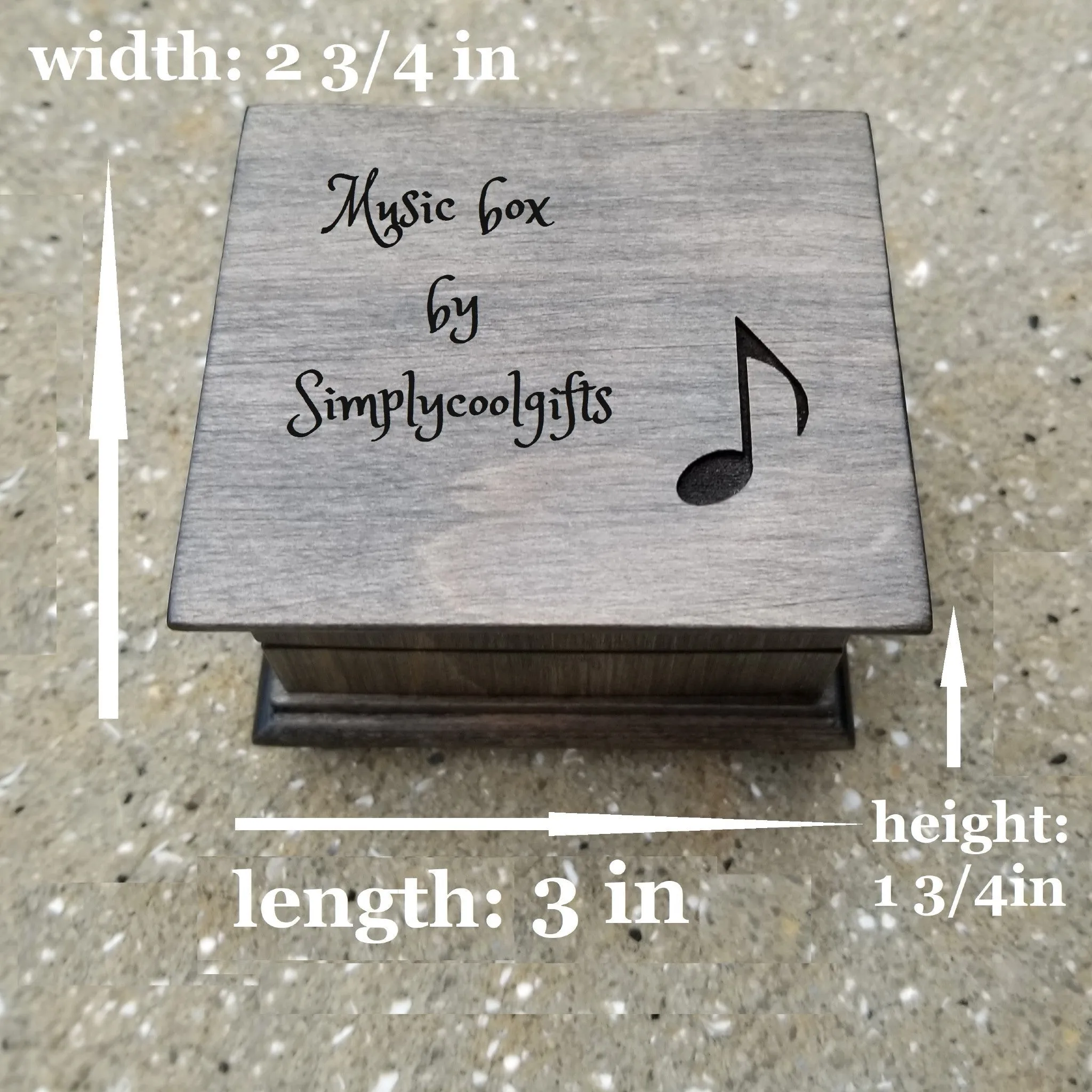 Music Box with Dad quote engraved on top with your choice of your color and song