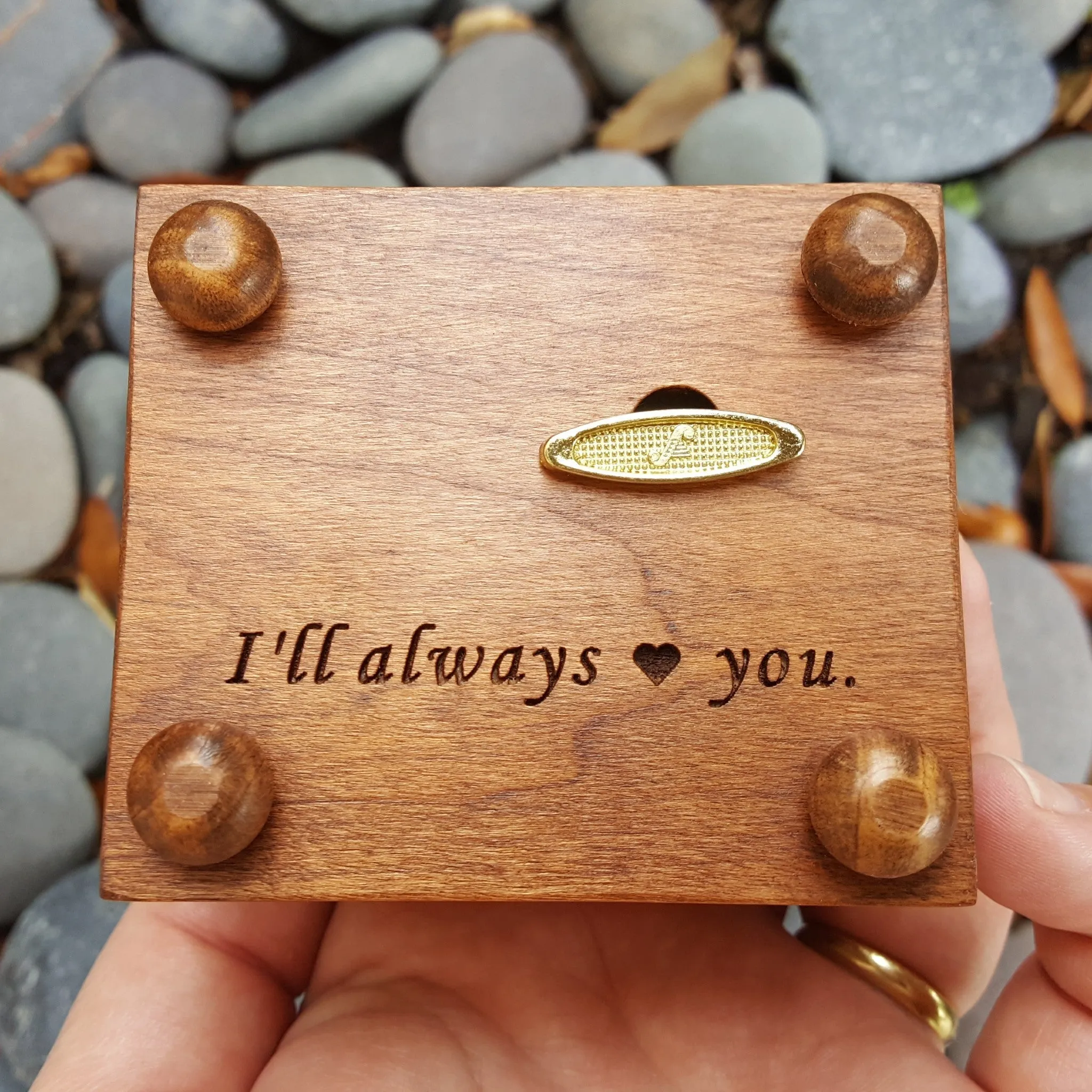 Music Box with Dad quote engraved on top with your choice of your color and song