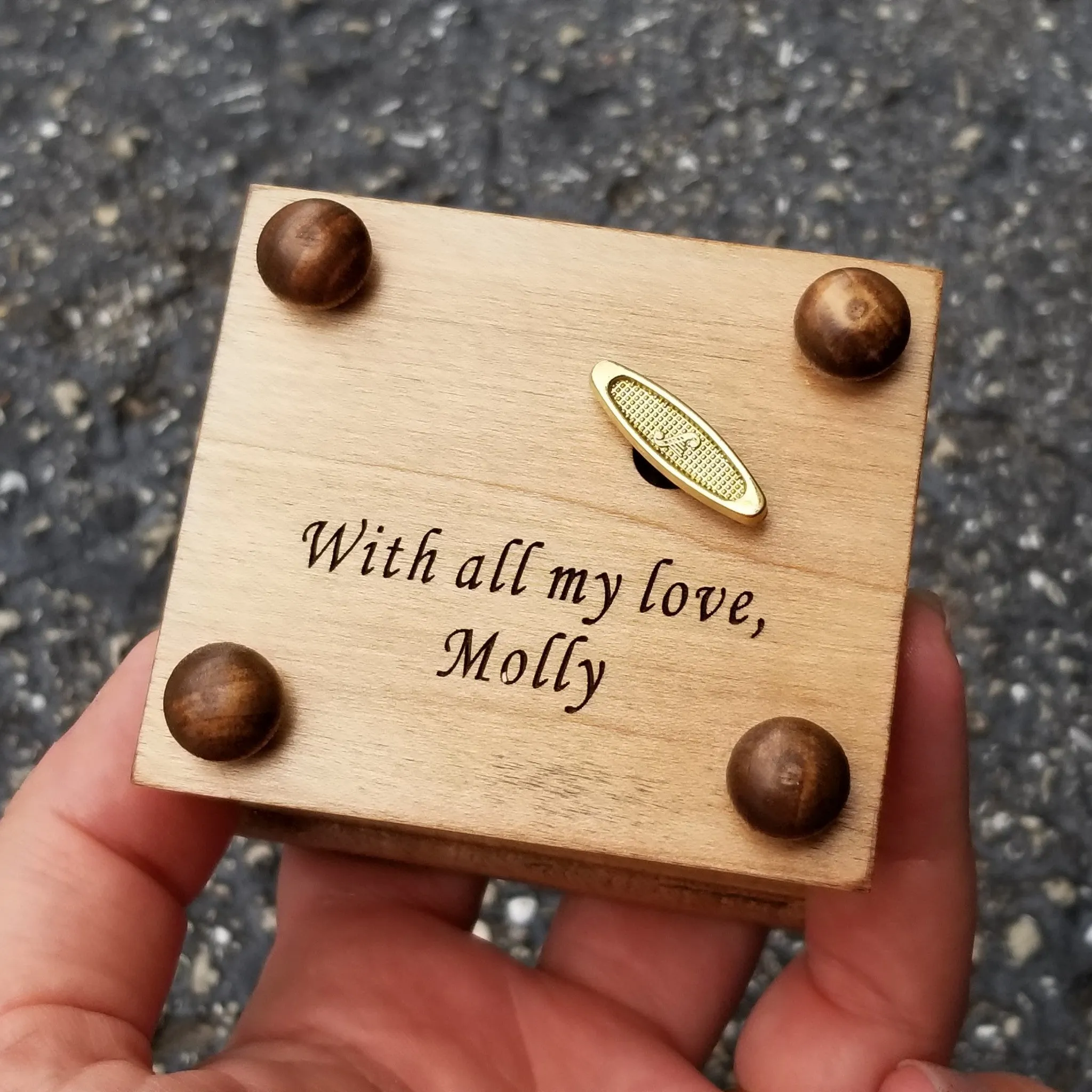 Music Box with Dad quote engraved on top with your choice of your color and song