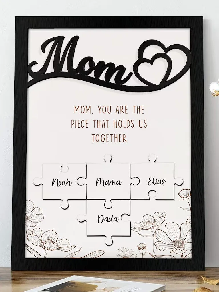 Personalized Mom Kids Names Puzzle Sign, Unique gifts for mom, Gifts for mothers MS03