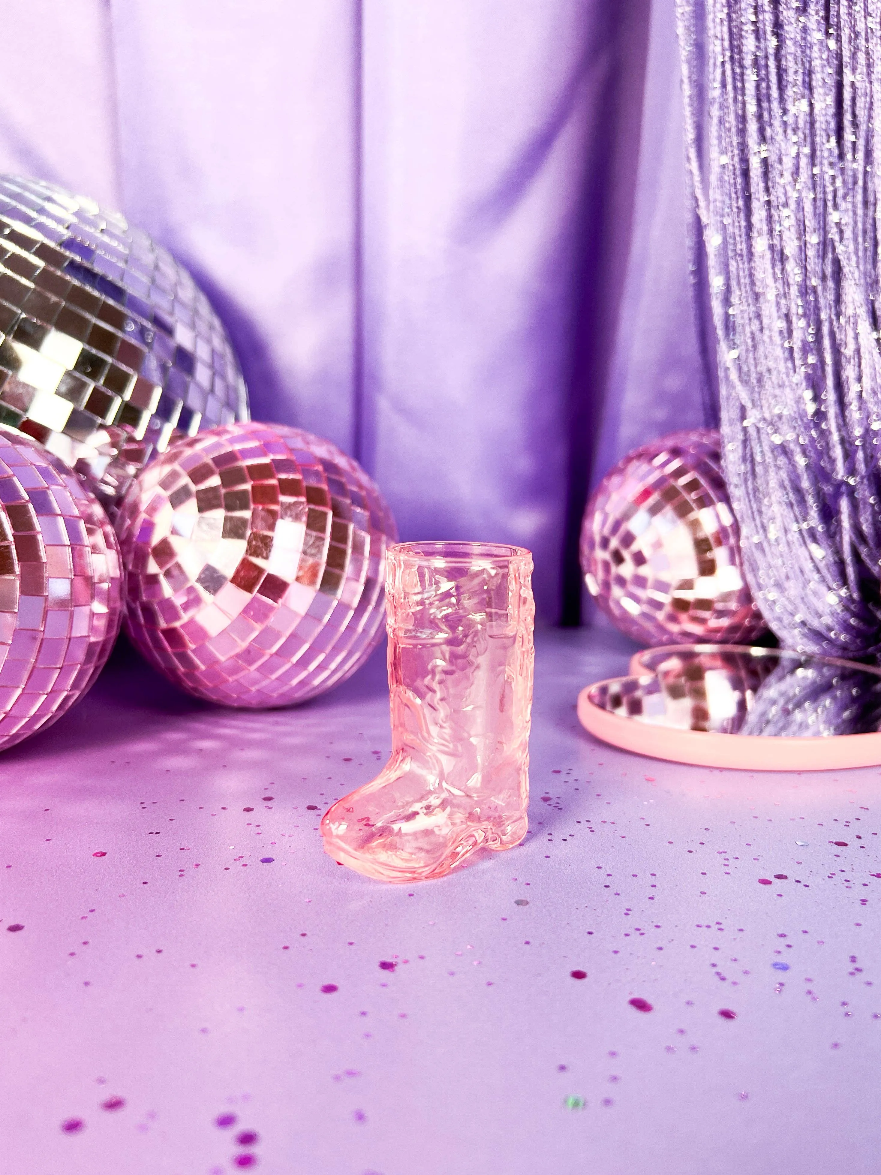 Pink Cowboy Boot Shot Glass