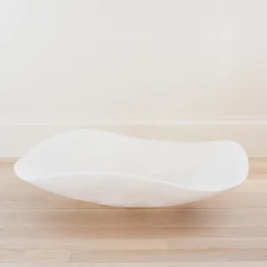 Resin Flower Bowl - White Marble