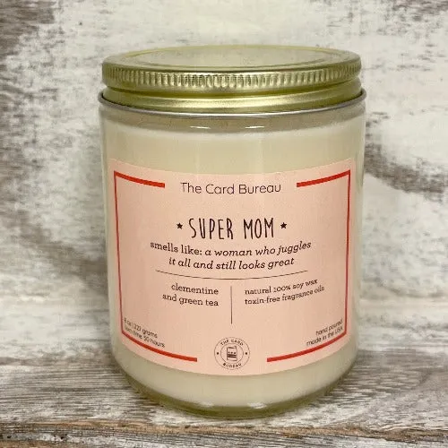 Scented 8 oz. Candle- Super Mom