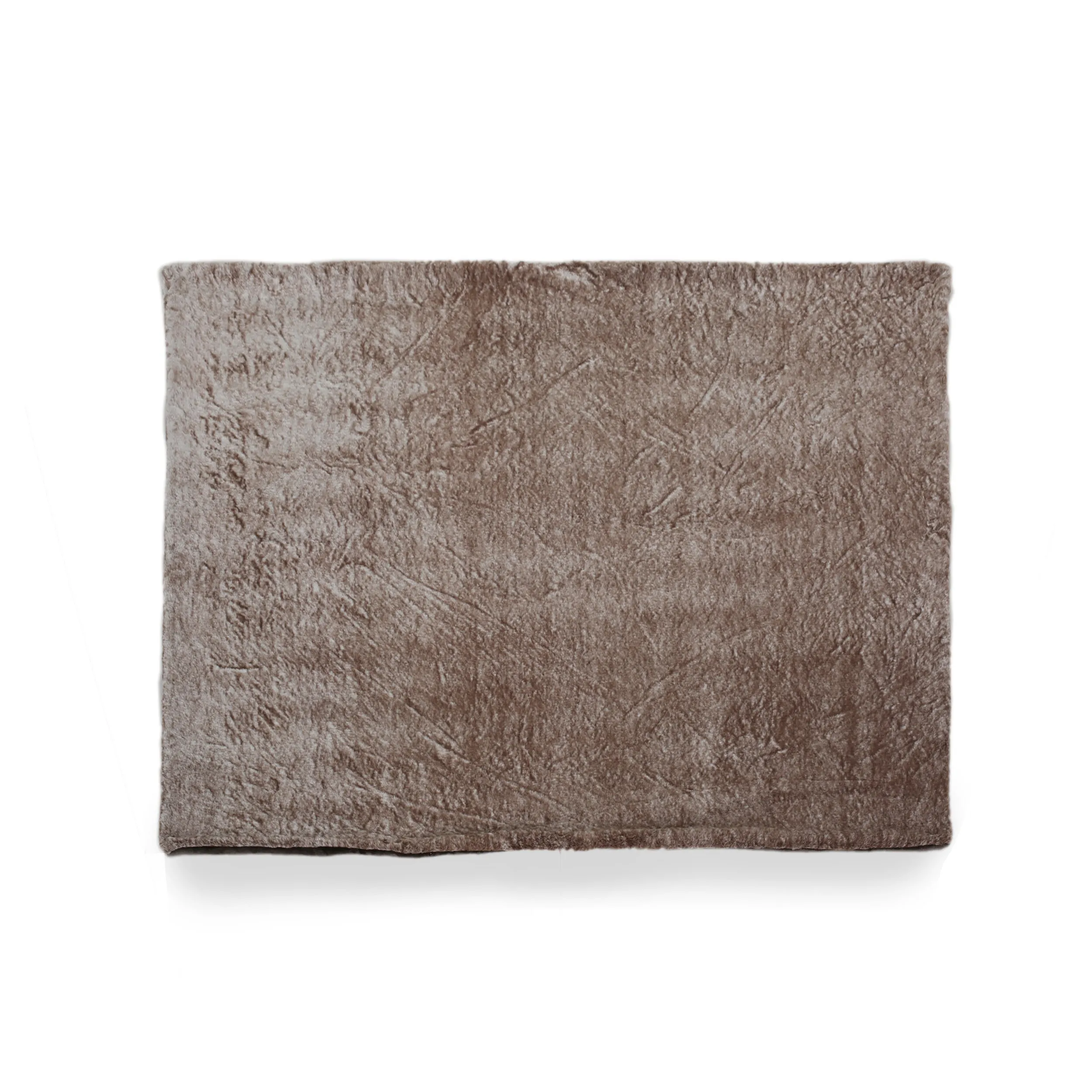 Tammy Faux Fur Throw Blanket, Light Brown