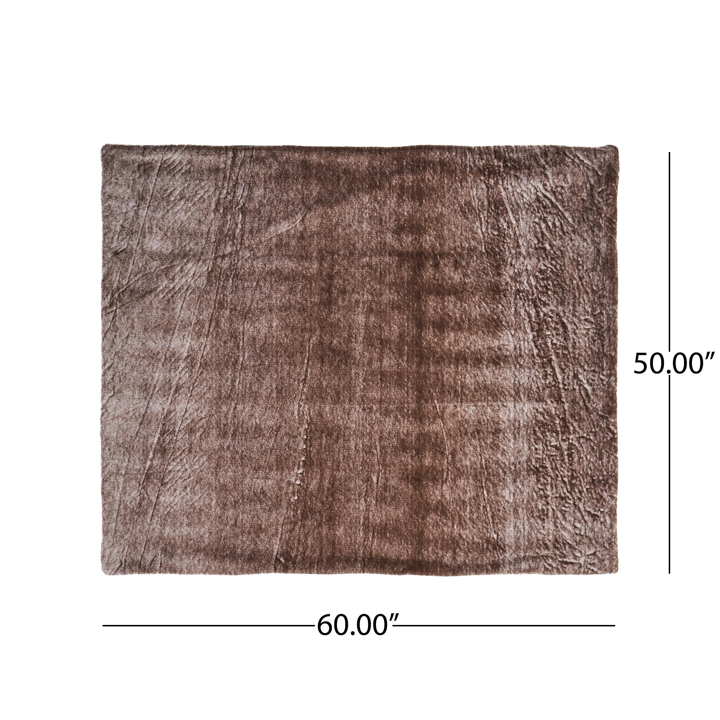 Tammy Faux Fur Throw Blanket, Light Brown