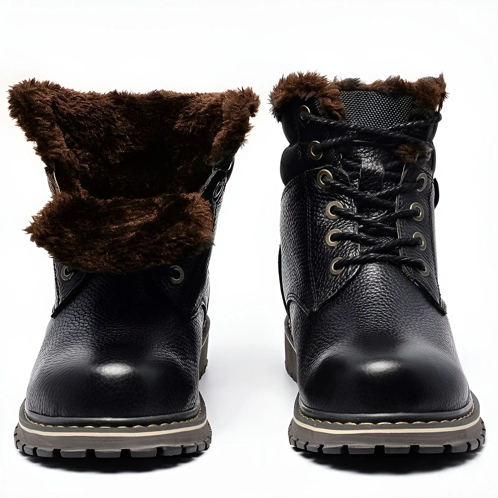 The Onyx Leather Winter Boots