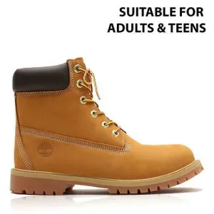 Timberland 6 Inch Premium Juniors Womens Girls Boys Waterproof Boots Size 3-6.5