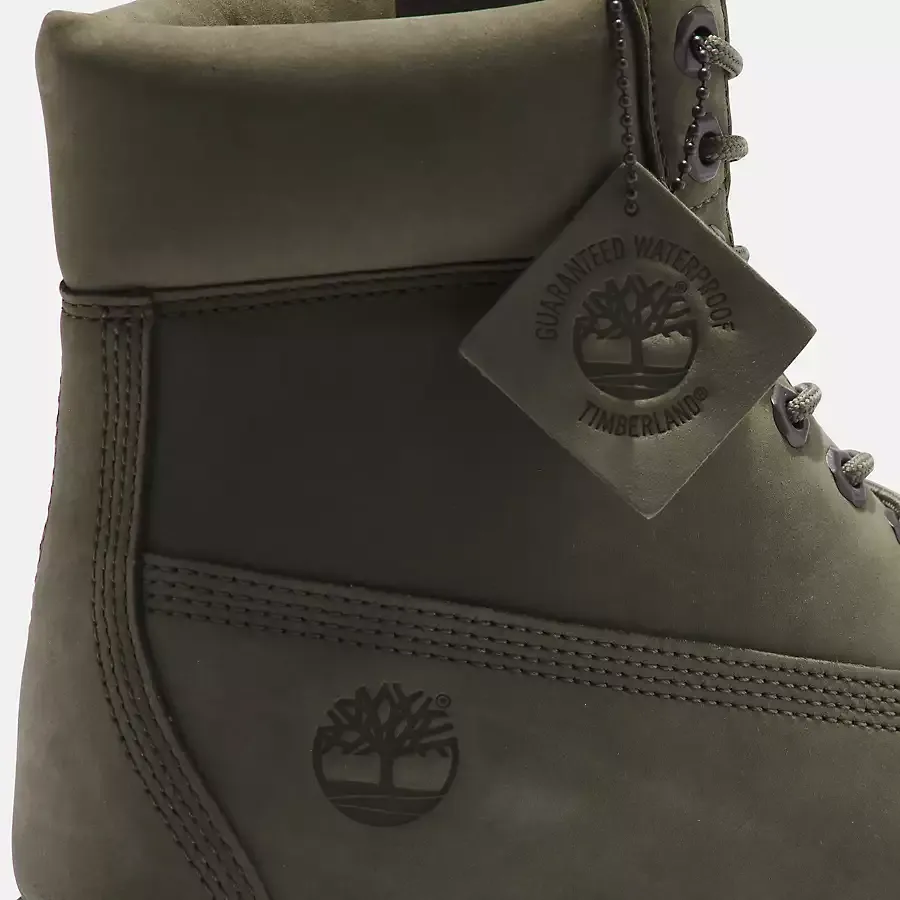 Timberland Men's Premium 6-Inch Waterproof Boots Shoes - Dark Green Nubuck