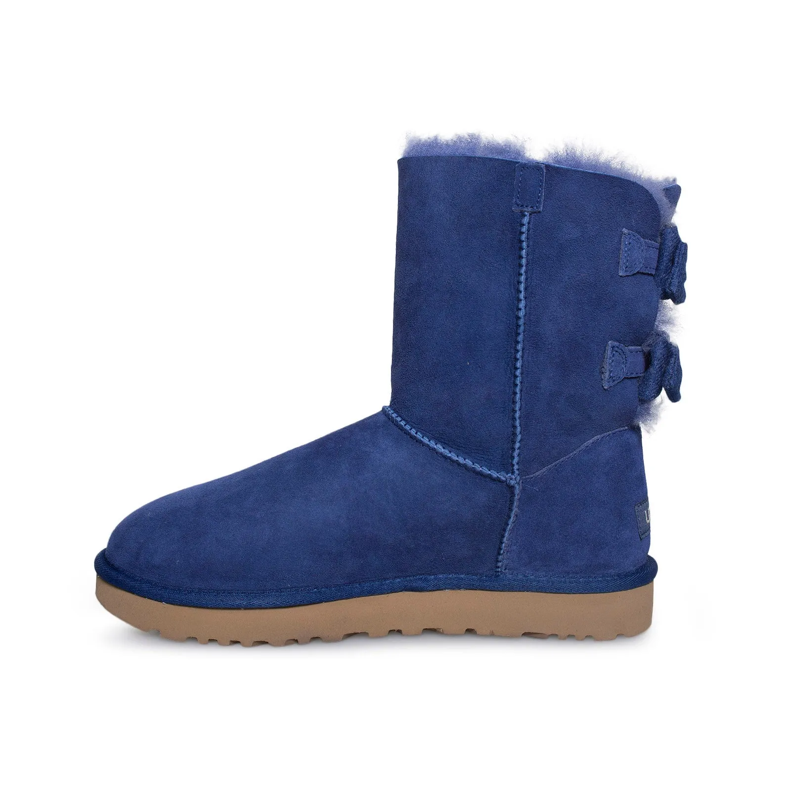 UGG Short Brigette Bow Sky Blue Boots - Women's