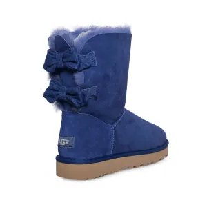 UGG Short Brigette Bow Sky Blue Boots - Women's