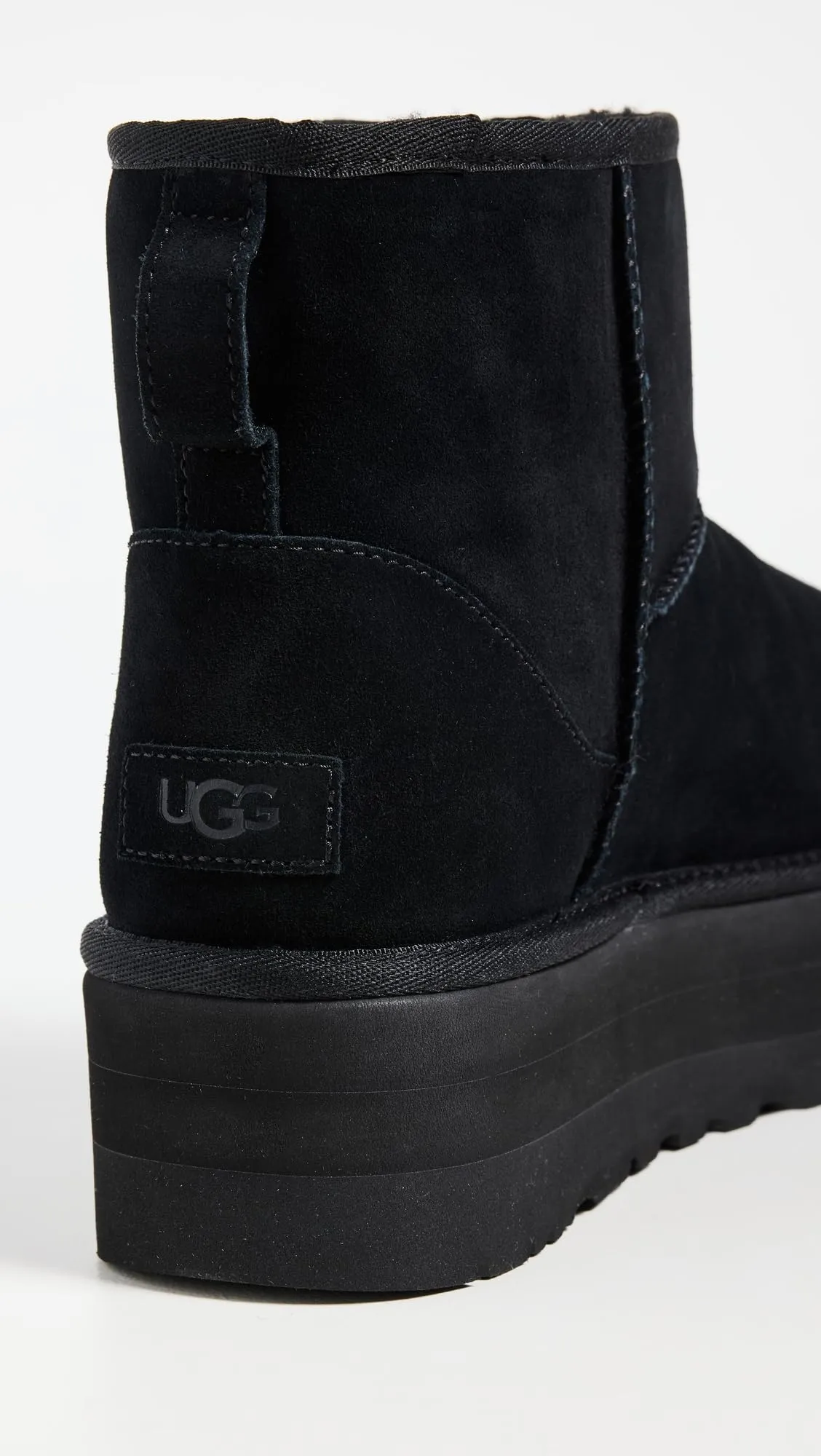 Women's Shoes UGG CLASSIC MINI PLATFORM Sheepskin Ankle Boots 1134991 BLACK