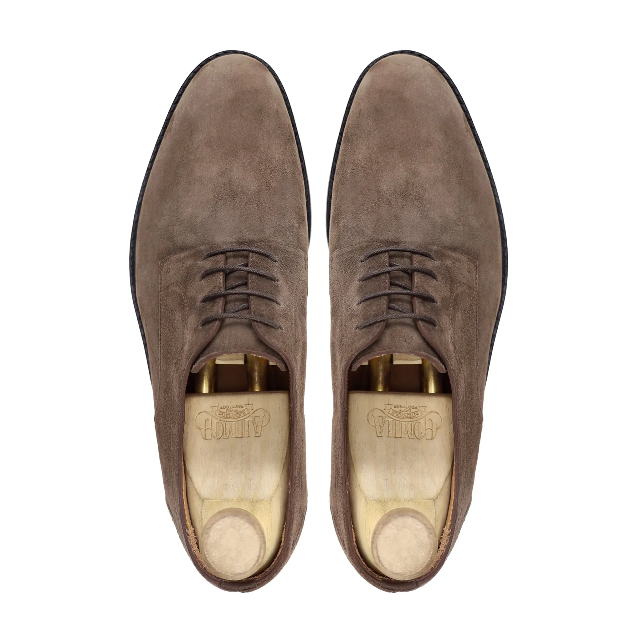 Zanthos - Men's Brown Kid Suede Derby Shoe